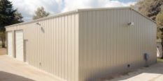 30x40 Workshop Garage 2 Bay Taupe